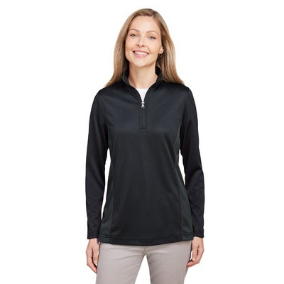 Harriton Women's Flash Snag Protection Plus IL Colorblock Quarter-Zip Pullover Shirt