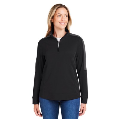 CORE365™ Women's Market Snag Protect Mesh Colorblock Quarter-Zip Pullover Shirt