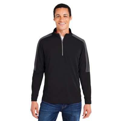 CORE365™ Men's Market Snag Protect Mesh Colorblock Quarter-Zip Pullover Shirt